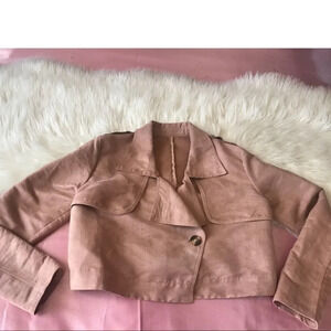 light pink moto cropped jacket
